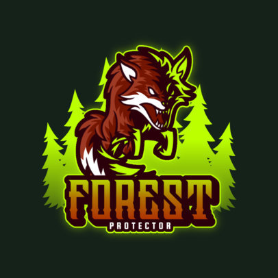 Logo Creator Featuring a Fox on the Hunt 3620m