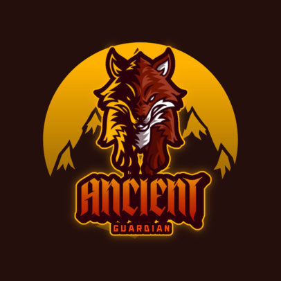 Online Logo Template of a Wild Fox Jumping 3620n