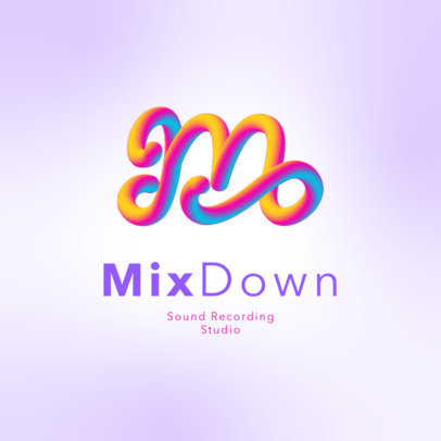 Logo Maker Featuring a 3D Letter for a Music Artist 3613c