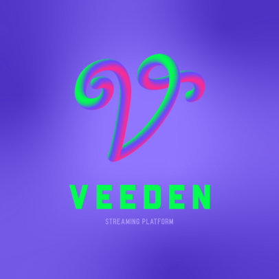 Logo Creator Featuring a Bicolor Neon Letter 3613e