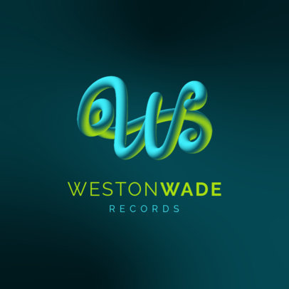 Online Logo Maker Featuring a Vibrant Cursive Letter Graphic 3613g