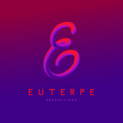 Logo Generator Featuring a Colorful 3D Handwritten Letter 3613l