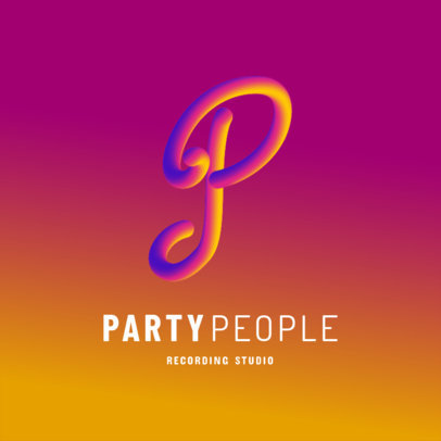 Logo Maker Featuring a Neon Monogram 3613a