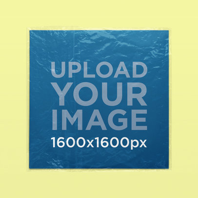 Mockup Featuring a Customizable Vinyl Record Inside a Plastic Bag 4955-el1