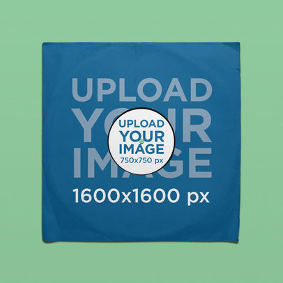 Minimal Mockup Featuring a Vinyl Record on a Solid Color Surface 4956-el1