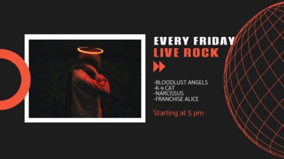 Twitch Banner Design Template for a Music Lineup