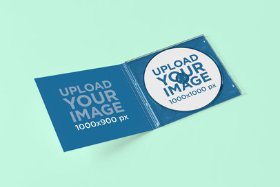 Mockup of a CD in an Open Jewel Case 4960-el1