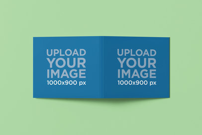 Mockup of a Digipak Placed on a Flat Surface