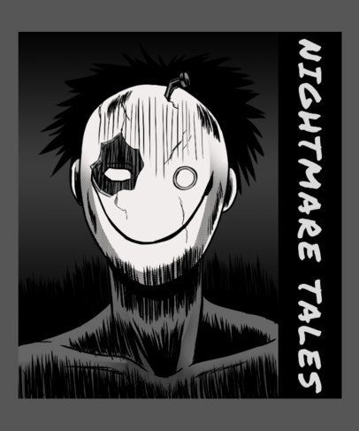 Junji-Ito-Inspired T-Shirt Design Creator with a Nightmarish Graphic