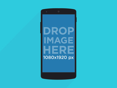 Black Portrait Nexus 5 Flat Mockup