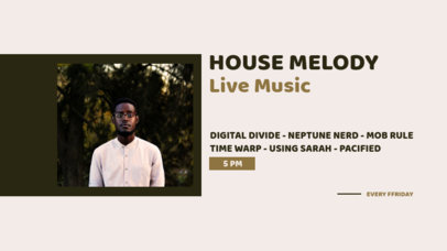 Twitch Banner Template for a House Music Concert