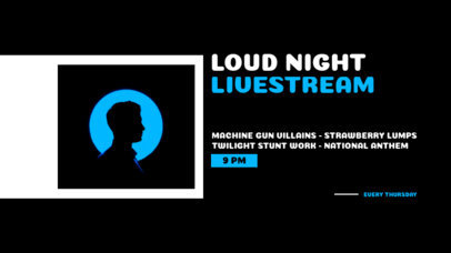 Twitch Banner Design Maker for a Music Concert Livestream