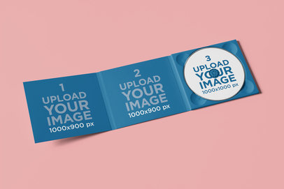 Mockup of an Unfolded Digipak with a CD Inside
