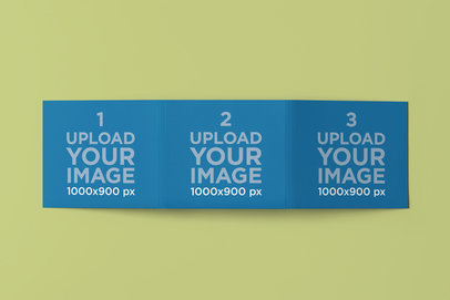 Mockup of an Open Digipack Placed on a Plain Color Surface 4937-el1