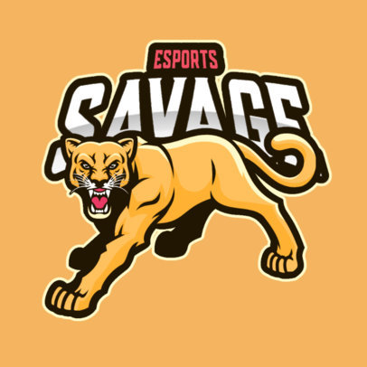 Logo Generator with a Wild Cat Mascot Graphic