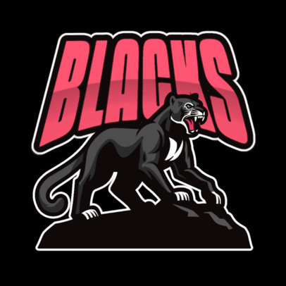 Gaming Logo Generator Featuring a Dark Feline Mascot