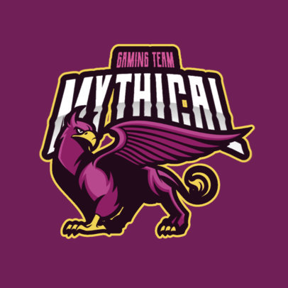 Gaming Team Logo Maker Featuring a Mythical Griffin 2786h-el1
