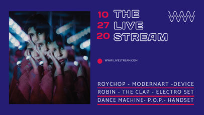 Twitch Banner Design Template for a Musical Concert Lineup