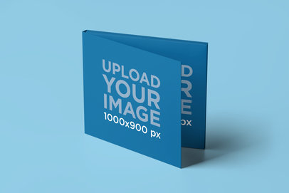 Mockup of a Digipak Displayed in a Plain Setting 4940-el1