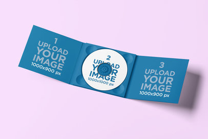 Mockup Featuring an Open Digipak and a CD 4939-el1