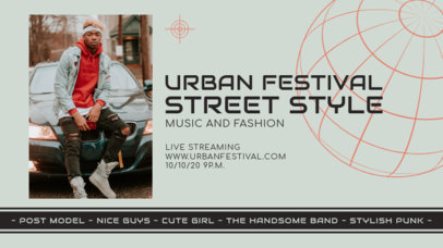 Twitch Banner Creator for an Urban Music and Fashion Festival