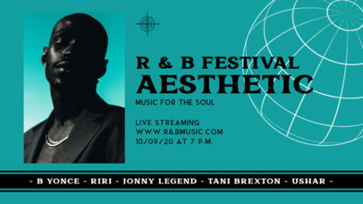 Twitch Banner Template for an R&B Festival