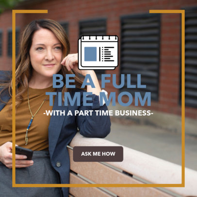 Ad Banner Template Featuring Business Ideas for Moms 2900g