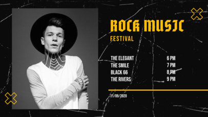 Twitch Banner Design Maker for a Rock Music Festival Lineup