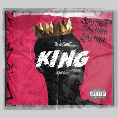 Album Cover Art Template for Hip-Hop Musicians 