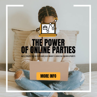 Ad Banner Template for Tips on Hosting Online Parties 2900j