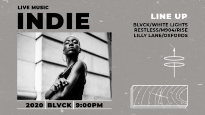 Twitch Banner Maker for a Music Lineup with a Modern Style