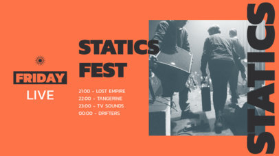 Cool Twitch Banner Design Maker for a Music Fest Lineup