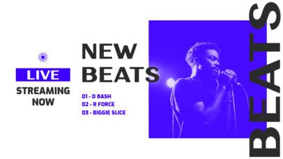 Twitch Banner Template for a Singer's Live Concert