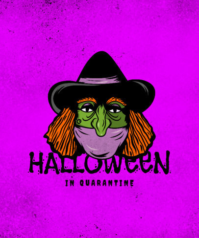 T-Shirt Design Creator with a Halloween Witch Graphic