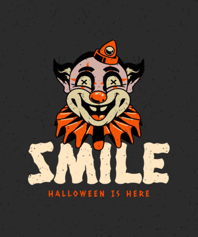 T-Shirt Design Generator with an Eerie Clown Illustration