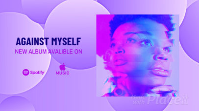 YouTube Ad Video Maker Featuring Glitch Animations for a Newly Released Pop Album 2153