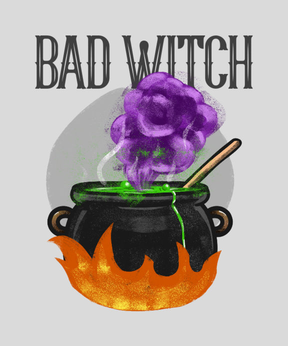 Placeit - T-Shirt Design Creator Featuring the Cauldron of a Witch
