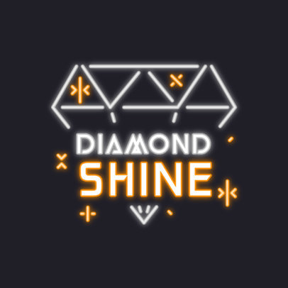Online Logo Maker Featuring a Diamond Neon Sign Graphic 