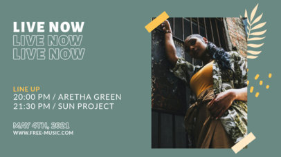 Twitch Banner Design Creator for an Ongoing Music Concert Lineup