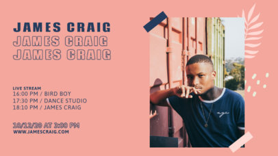 Twitch Banner Design Template for an R&B Singer's Concert