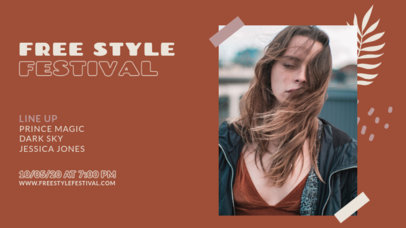 Twitch Banner Design Maker for an Indie Music Fest Lineup