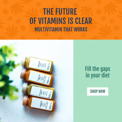 Network Marketing Banner Template for a Supplements Ad 2904j