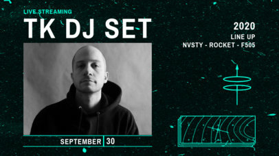 Twitch Banner Creator for a DJ's Live Stream Music Set