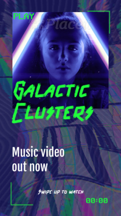 Instagram Story Video Creator with a Cool Futurist Theme for an EDM Artist 2201