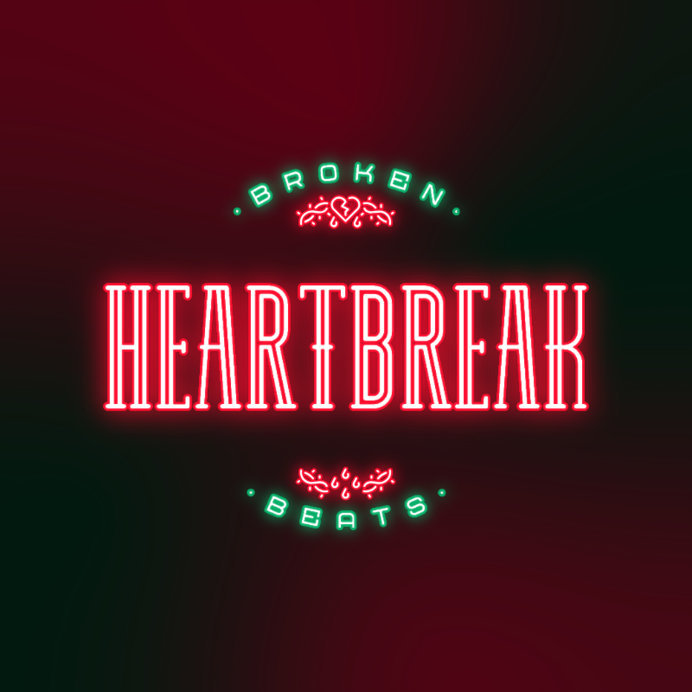 Music Logo Template Featuring Cool Neon Typography