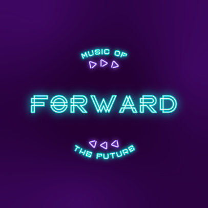 Music Logo Maker Featuring Neon Typography