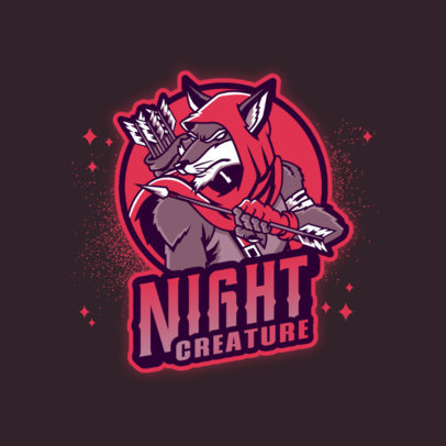 Gaming Logo Maker with an Anthropomorphic Wolf with Arrows