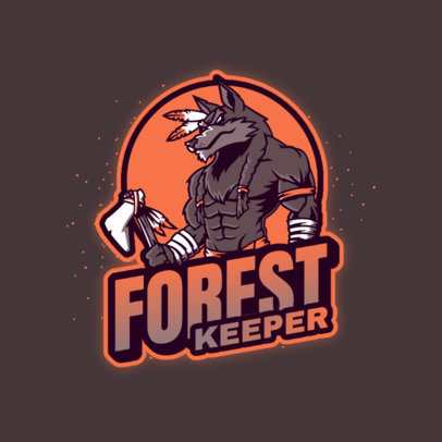 Fantasy Logo Maker Featuring a Forest Guardian 3639o