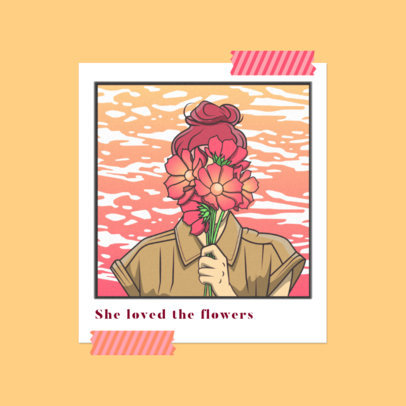 Polaroid-Themed Illustrated Album Cover Creator for Nostalgic Ballads