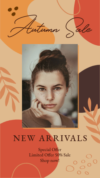 Instagram Story Design Template for a Fall Season Fashion Sale